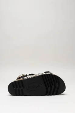 Scholl - Beige Sandaal plat