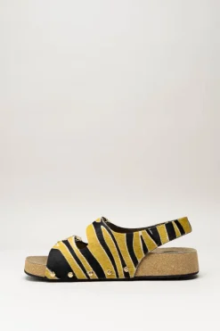 Scholl - Geel Sandaal plat