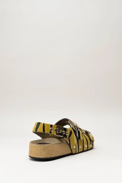 Scholl - Geel Sandaal plat