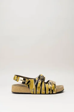 Scholl - Geel Sandaal plat
