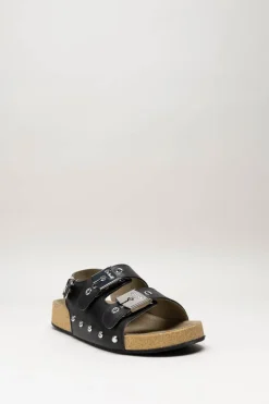 Scholl - Zwart Sandaal plat