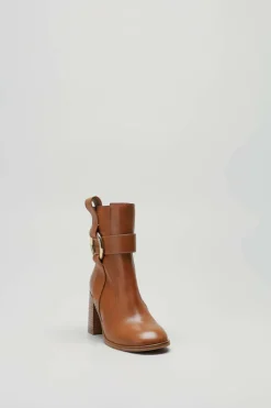 See By Chloe - Cognac Enkellaars hak