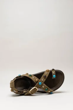 Steve Madden - Donkerbeige Sandaal plat