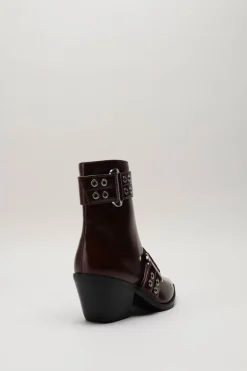 Steve Madden - Donkerroze Enkellaars hak