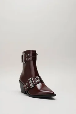 Steve Madden - Donkerroze Enkellaars hak