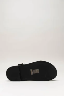 Steve Madden - Zwart Sandaal plat