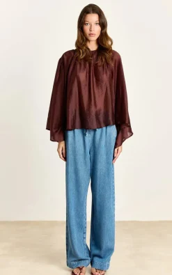Studio Clique - Donkerbruin Blouse
