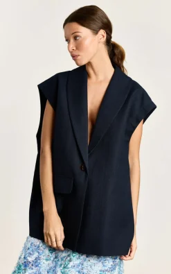 Studio Clique - Marineblauw Vest mouwloos