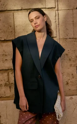 Studio Clique - Marineblauw Vest mouwloos