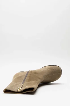 Toral - Beige Enkellaars hak