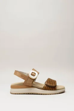 Treintas - Cognac Sandaal sleehak