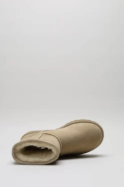 Ugg - Beige Enkellaars plat