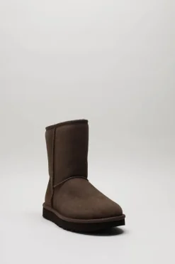 Ugg - Donkerbruin Enkellaars plat