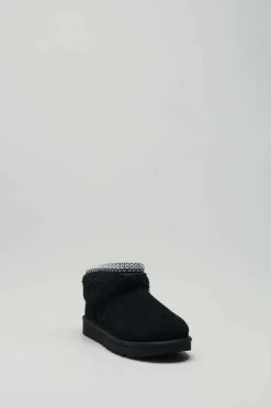 Ugg - Zwart Enkellaars plat