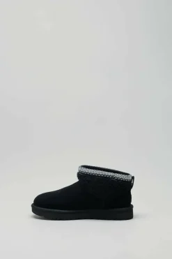 Ugg - Zwart Enkellaars plat