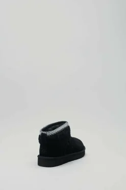Ugg - Zwart Enkellaars plat
