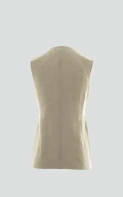 Zenggi - Beige Vest mouwloos
