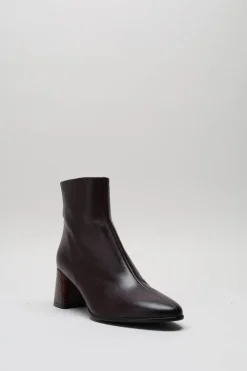 Zinda - Aubergine Enkellaars hak