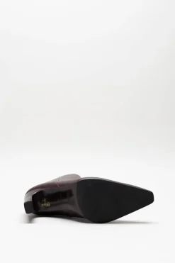 Zinda - Aubergine Enkellaars hak