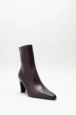 Zinda - Aubergine Enkellaars hak