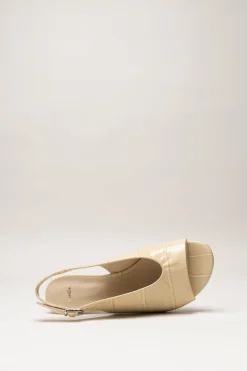 Zinda - Beige Sandaal hak